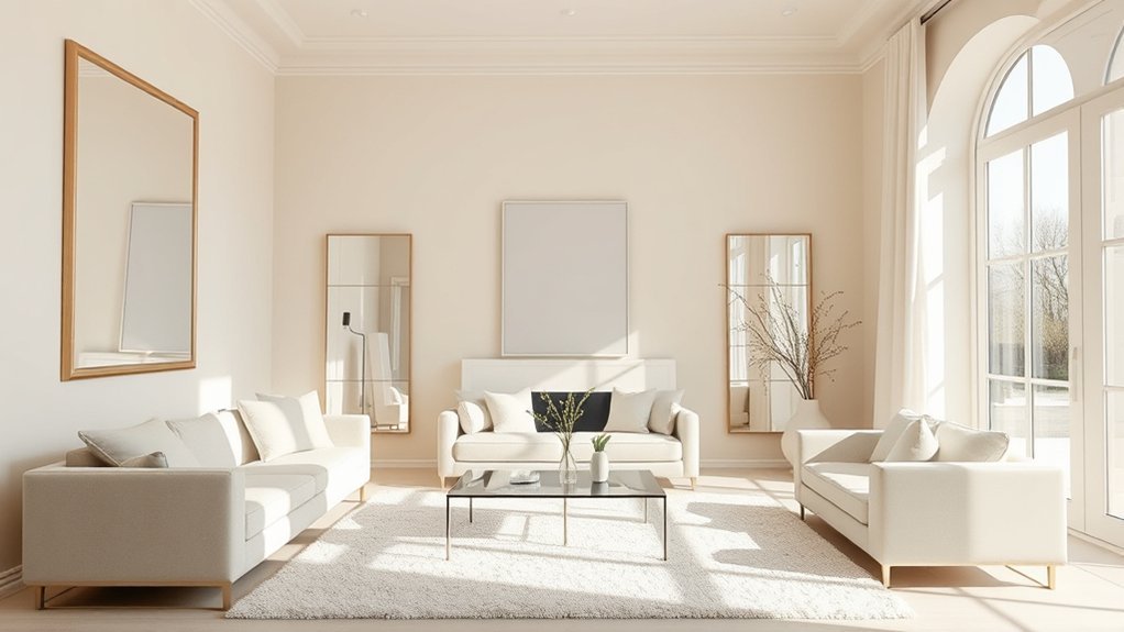 brighten rooms with mirrors