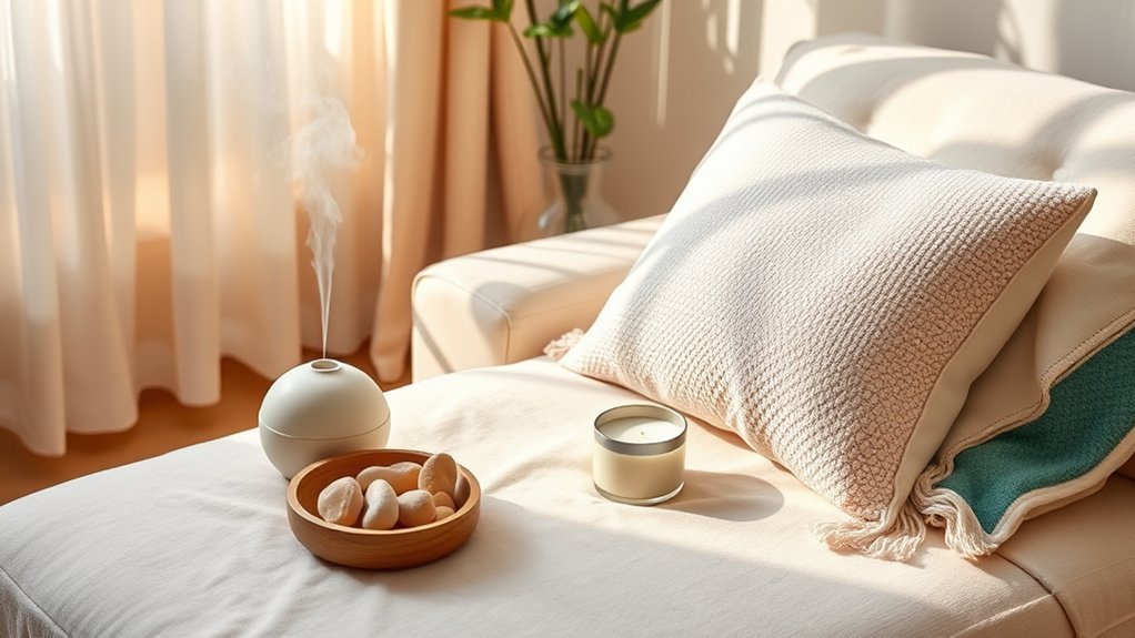 calming colors and lighting