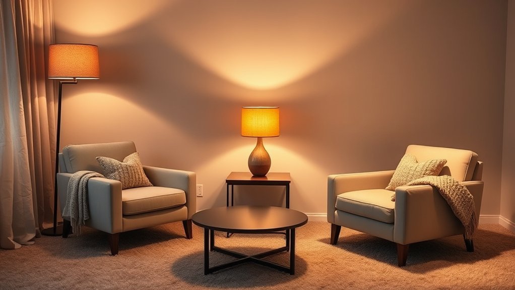 cozy lighting with lamps