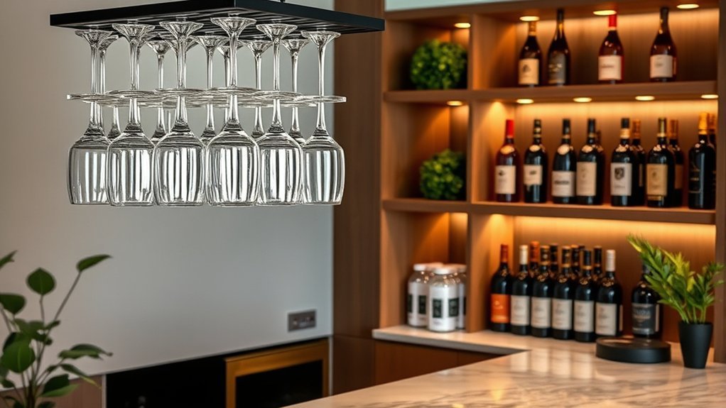 elegant wine display organization